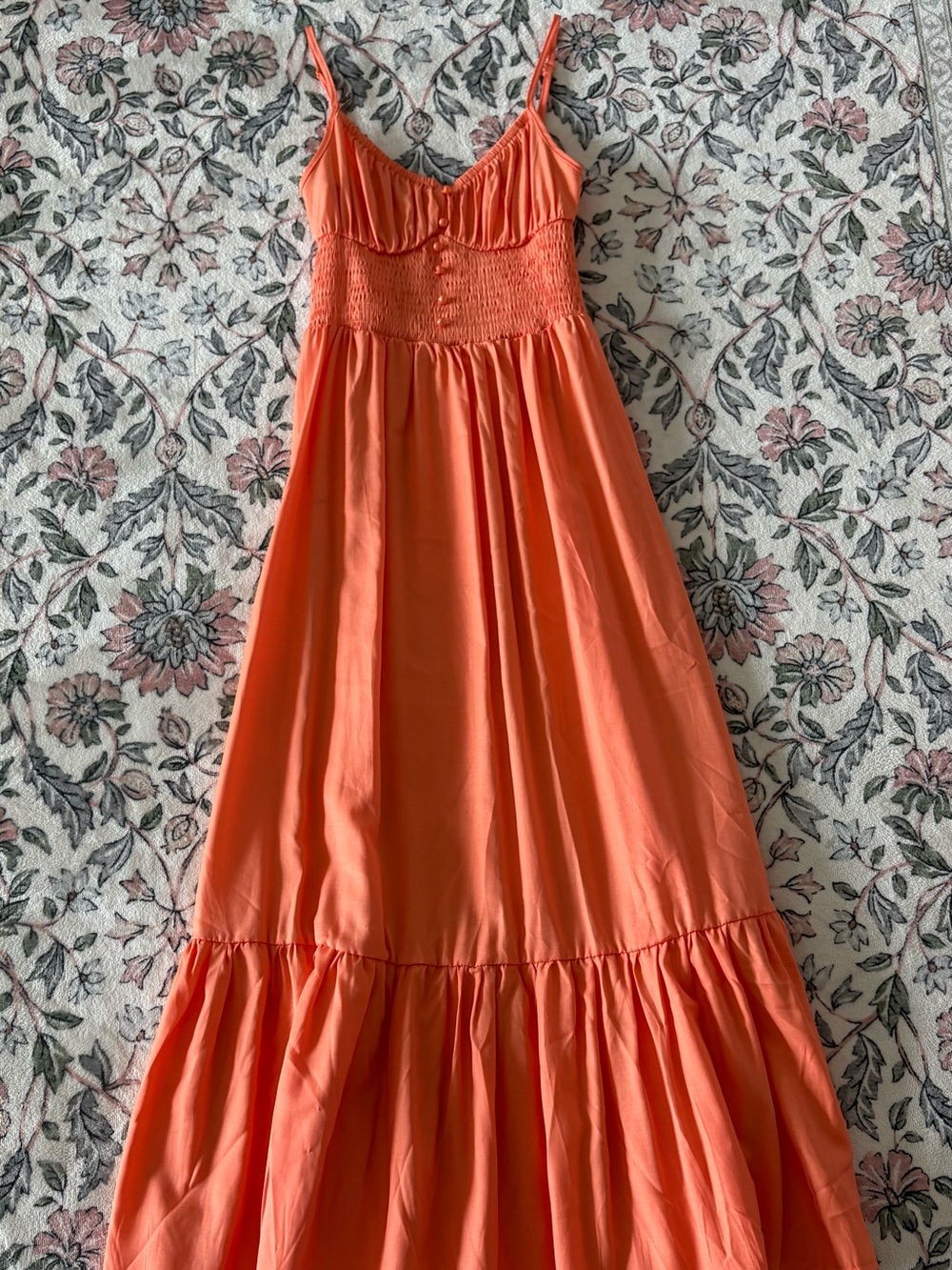 T.J.Maxx Orange Spaghetti-Strap Maxi Dress